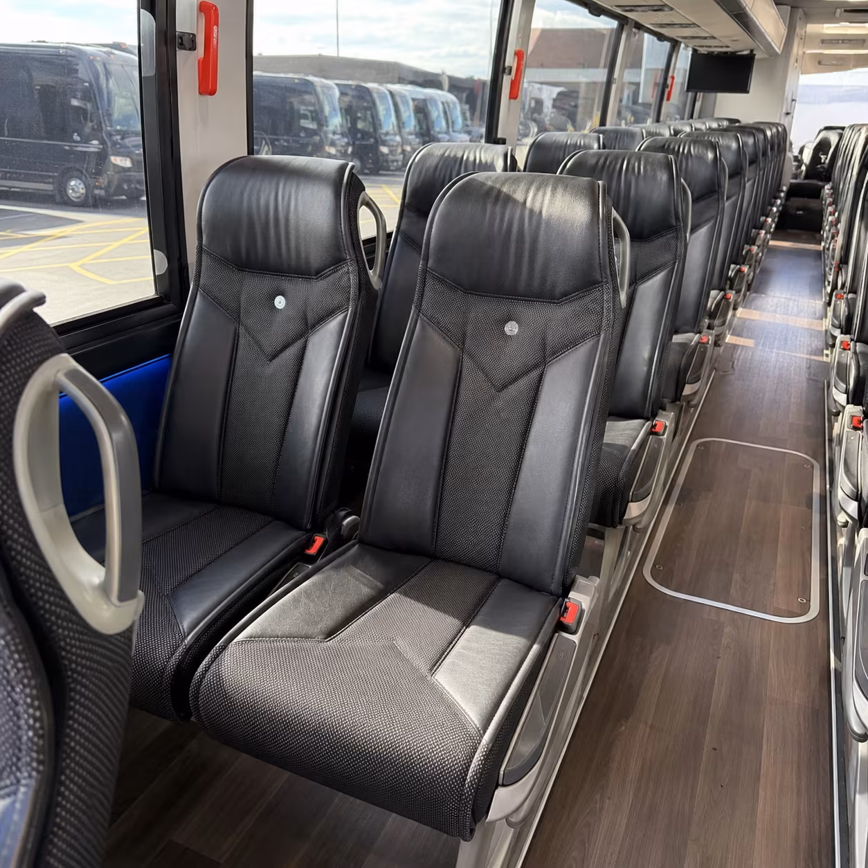 buffalo 40 passenger charter bus interior