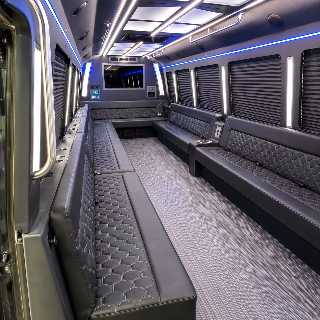 buffalo 40 passenger party bus interior