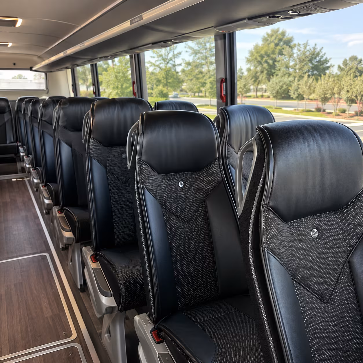 buffalo 45 passenger charter bus interior