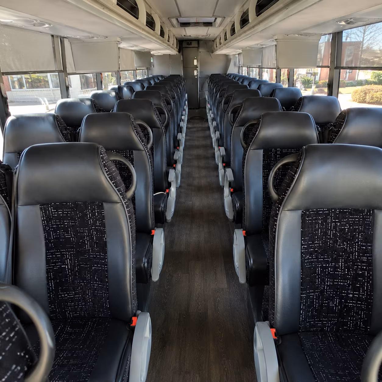 buffalo 54 passenger charter bus inside
