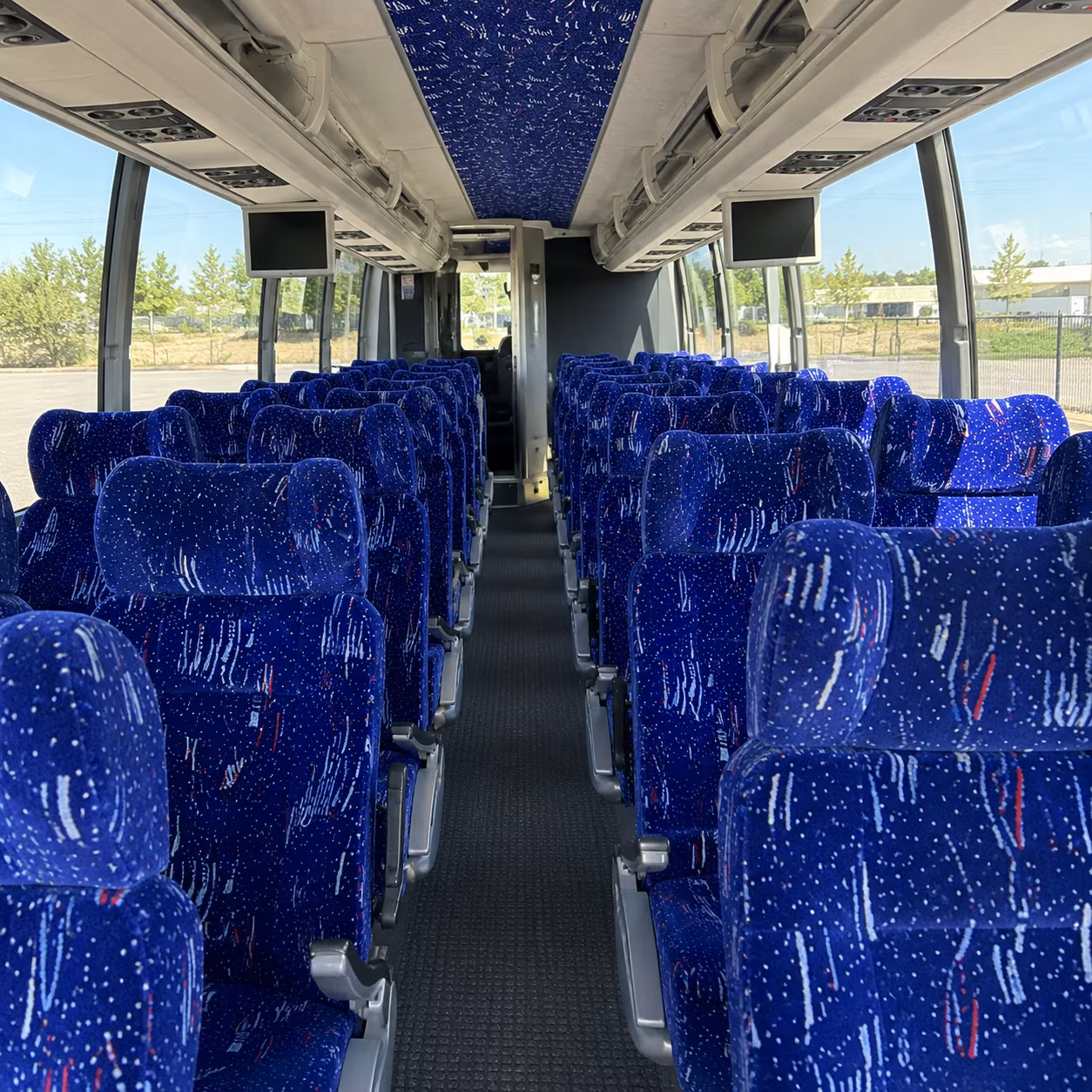 buffalo 54 passenger charter bus interior