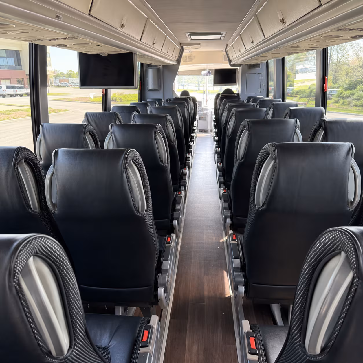 buffalo 56 passenger charter bus inside